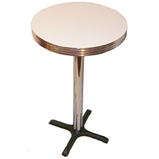 american 1950s retro diner bar table R-8701-Classical American 1950s round bar table, retro 1950s fire proof laminate veneer round bar table furniture