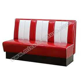 Classic 3 seating long glossy leather american retro dining room Bel Air diner booth sofas, glossy 3 seater american Bel Air diner booth sofas