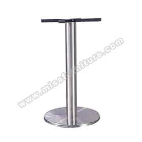 1950s retro formica diner table legs R-8989-Hot sale 304 stainless steel round base fifties retro diner table legs R8989, diameter 45cm gloss steel round base american restaurant table legs