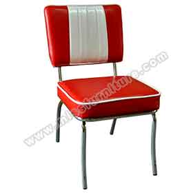 american 1950s retro diner chairs R-8308-American Style 1950's chrome frame retro restaurant dining chair,red stripe vinyl retro 1950s diner chair