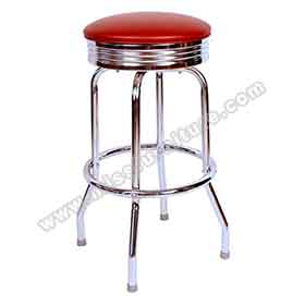 american 1950s retro diner stools R-8829-Red PU leather restaurant round chrome retro bar stools, american style vintage gross red round seat chrome retro bar stools furniture