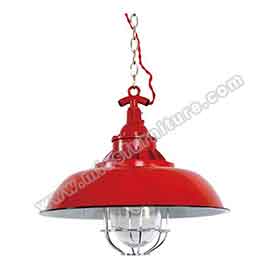 American retro diner iron round pendant lights, retro 1950s diner classic round iron with wire red/black/white pendant lights-1950s diner furniture pendant light R-8931