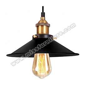 Black conic American 1950s retro diner iron pendant light 8936, retro restaurant/dining room conic black pendant lights-1950s diner furniture pendant light R-8936