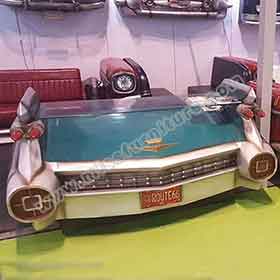 classic 1950s retro car bar counter R-8968-Classic tuquoise baking painting american retro diner cadillac back iron car bar counter,1950s diner cadillac back metal car bar counter