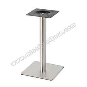 1950s retro formica diner table legs R-8990-Wholesale 304 stainless steel square base with round pillar retro diner table legs R8990, size 40*40cm square base steel retro diner table legs