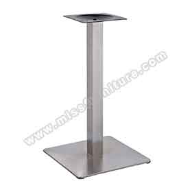 High quality square base 201 stainless steel with square pillar american diner table legs R8991, 1950's diner square stainless steel base table legs