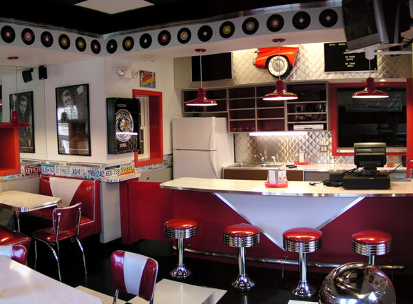 American 1950s style retro diner furniture set 