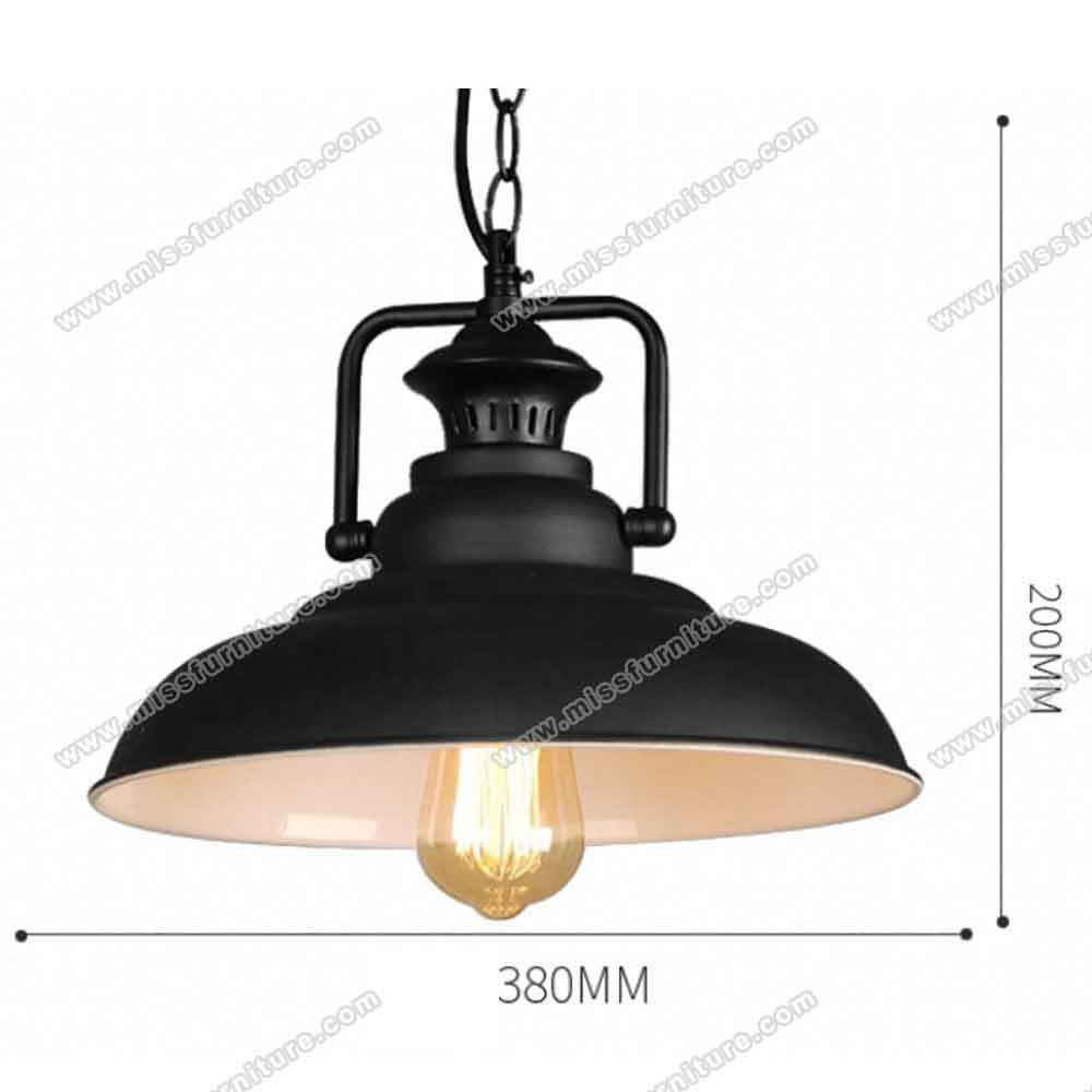 Classic black round iron pendant lights 8933, black/black with white retro 1950s diner round with wire iron pendant lights ,American 1950s retro diner pendant lights R-89332